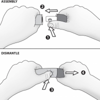 Cerc Hula Hoop pentru masaj si slabit, demontabil, verde/gri, 95 cm, 1.2 kg, 4303